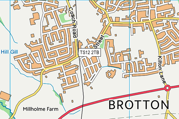 TS12 2TB map - OS VectorMap District (Ordnance Survey)