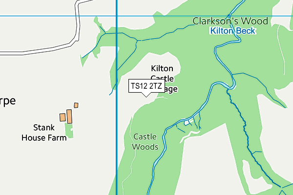 Old Farm School map (TS12 2TZ) - OS VectorMap District (Ordnance Survey)