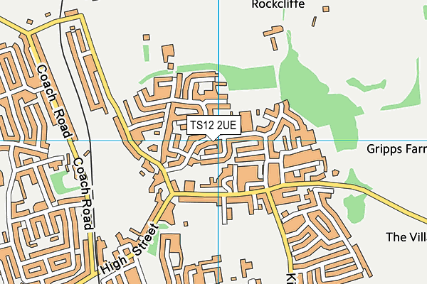 TS12 2UE map - OS VectorMap District (Ordnance Survey)