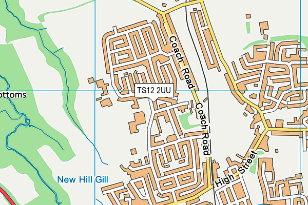 TS12 2UU map - OS VectorMap District (Ordnance Survey)