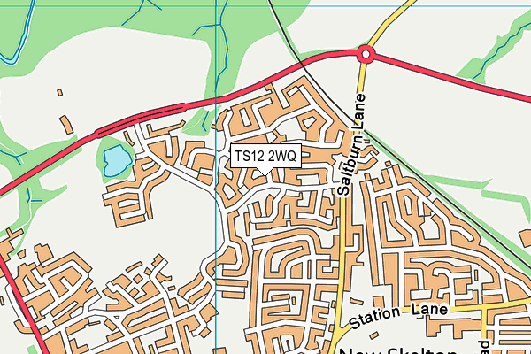 TS12 2WQ map - OS VectorMap District (Ordnance Survey)