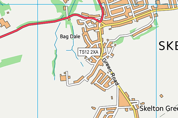 TS12 2XA map - OS VectorMap District (Ordnance Survey)