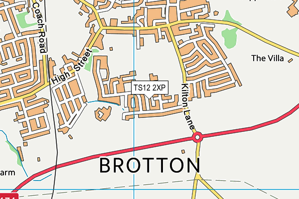 TS12 2XP map - OS VectorMap District (Ordnance Survey)