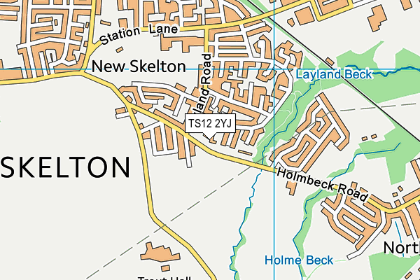 TS12 2YJ map - OS VectorMap District (Ordnance Survey)