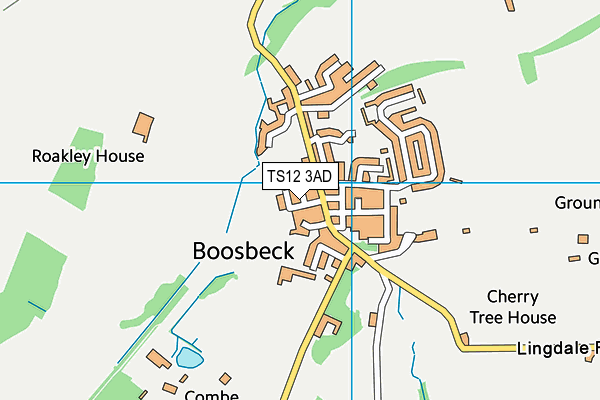 TS12 3AD map - OS VectorMap District (Ordnance Survey)