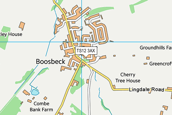 TS12 3AX map - OS VectorMap District (Ordnance Survey)