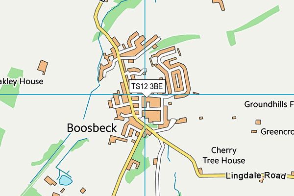 TS12 3BE map - OS VectorMap District (Ordnance Survey)
