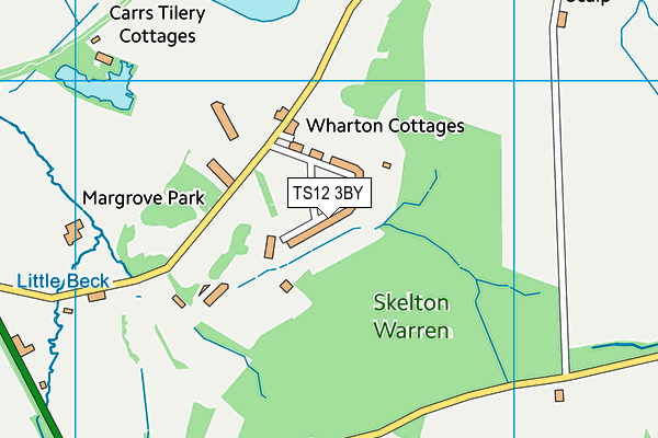 TS12 3BY map - OS VectorMap District (Ordnance Survey)