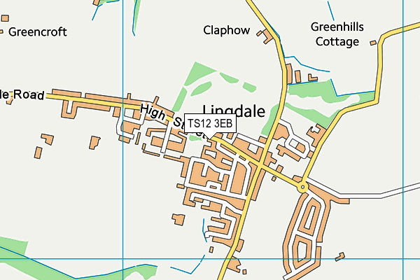 TS12 3EB map - OS VectorMap District (Ordnance Survey)