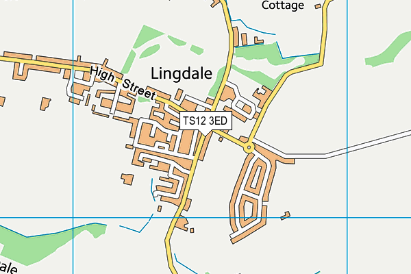 TS12 3ED map - OS VectorMap District (Ordnance Survey)