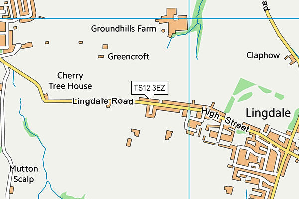 TS12 3EZ map - OS VectorMap District (Ordnance Survey)