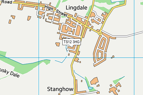 TS12 3HG map - OS VectorMap District (Ordnance Survey)