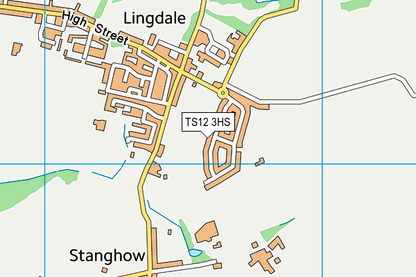Lingdale Playing Field map (TS12 3HS) - OS VectorMap District (Ordnance Survey)
