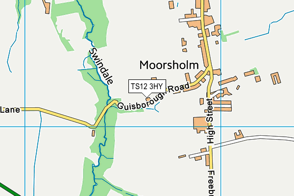 Moorsholm Cricket Club map (TS12 3HY) - OS VectorMap District (Ordnance Survey)