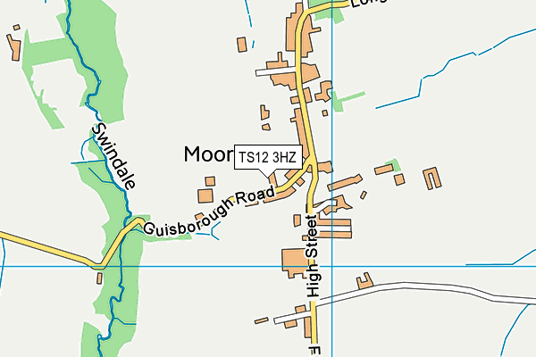 TS12 3HZ map - OS VectorMap District (Ordnance Survey)