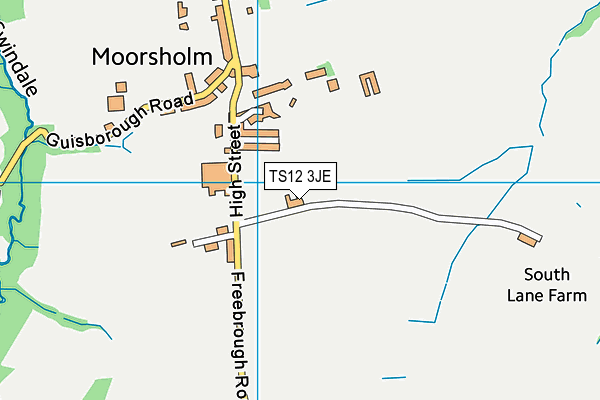 TS12 3JE map - OS VectorMap District (Ordnance Survey)