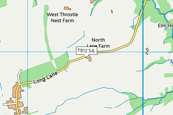 TS12 3JL map - OS VectorMap District (Ordnance Survey)