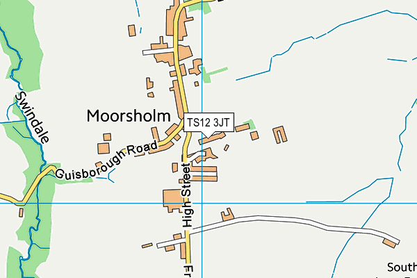 TS12 3JT map - OS VectorMap District (Ordnance Survey)