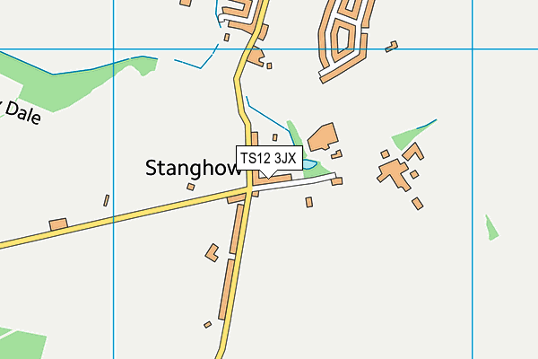 TS12 3JX map - OS VectorMap District (Ordnance Survey)