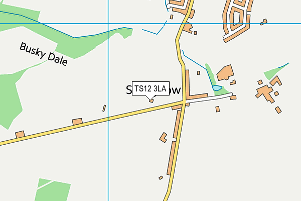 TS12 3LA map - OS VectorMap District (Ordnance Survey)