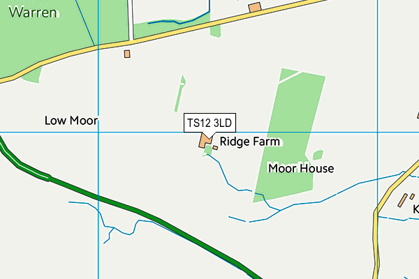 TS12 3LD map - OS VectorMap District (Ordnance Survey)