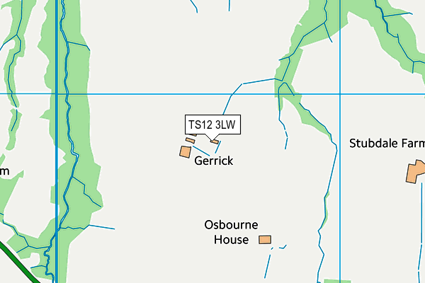 TS12 3LW map - OS VectorMap District (Ordnance Survey)