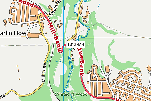 TS13 4AN map - OS VectorMap District (Ordnance Survey)