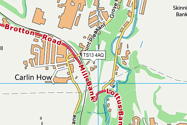 TS13 4AQ map - OS VectorMap District (Ordnance Survey)