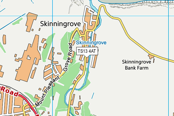 TS13 4AT map - OS VectorMap District (Ordnance Survey)