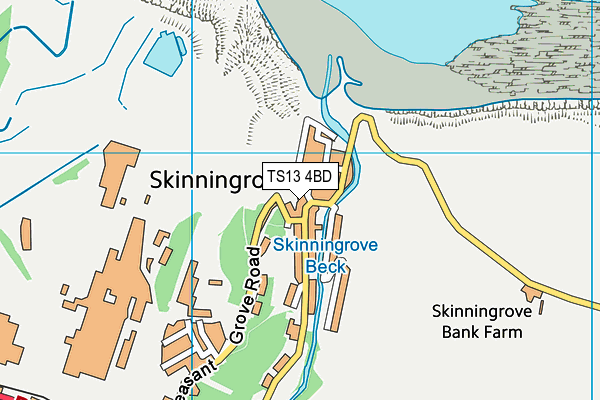 TS13 4BD map - OS VectorMap District (Ordnance Survey)