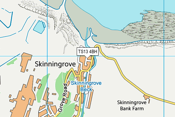 TS13 4BH map - OS VectorMap District (Ordnance Survey)