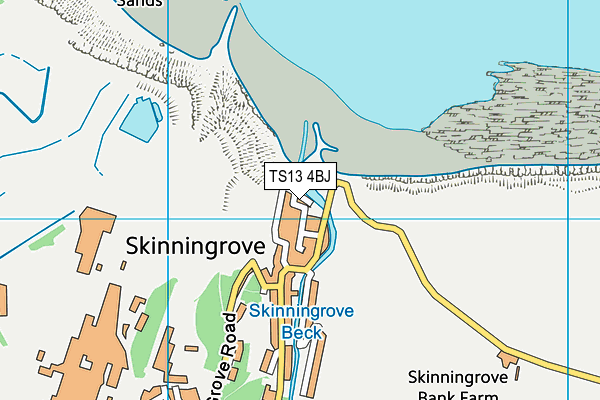 TS13 4BJ map - OS VectorMap District (Ordnance Survey)