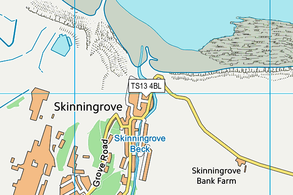 TS13 4BL map - OS VectorMap District (Ordnance Survey)