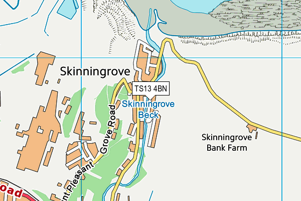 TS13 4BN map - OS VectorMap District (Ordnance Survey)