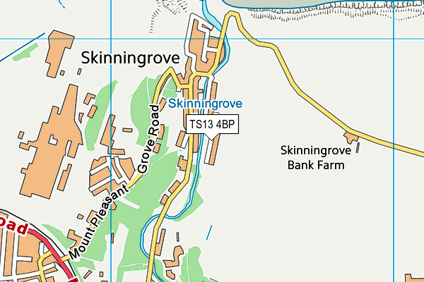 TS13 4BP map - OS VectorMap District (Ordnance Survey)