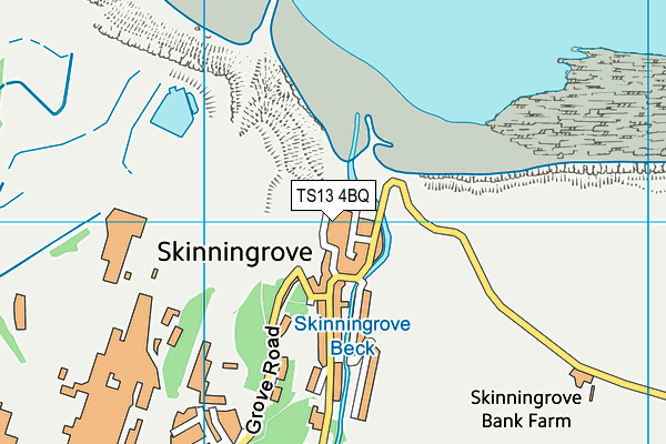 TS13 4BQ map - OS VectorMap District (Ordnance Survey)