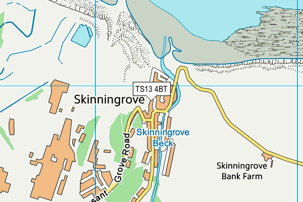 TS13 4BT map - OS VectorMap District (Ordnance Survey)