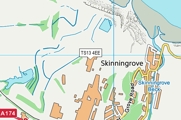 TS13 4EE map - OS VectorMap District (Ordnance Survey)