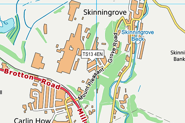 TS13 4EN map - OS VectorMap District (Ordnance Survey)