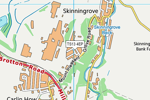 TS13 4EP map - OS VectorMap District (Ordnance Survey)