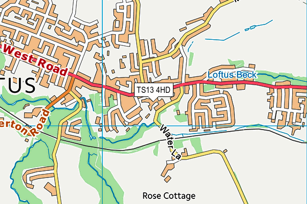 TS13 4HD map - OS VectorMap District (Ordnance Survey)