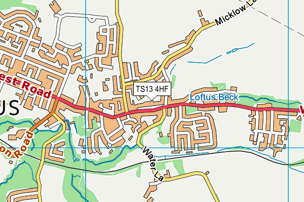 TS13 4HF map - OS VectorMap District (Ordnance Survey)