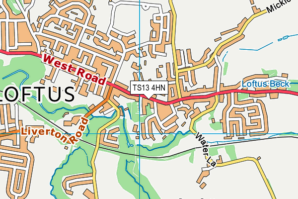 TS13 4HN map - OS VectorMap District (Ordnance Survey)