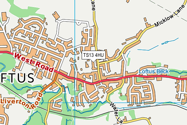 TS13 4HU map - OS VectorMap District (Ordnance Survey)