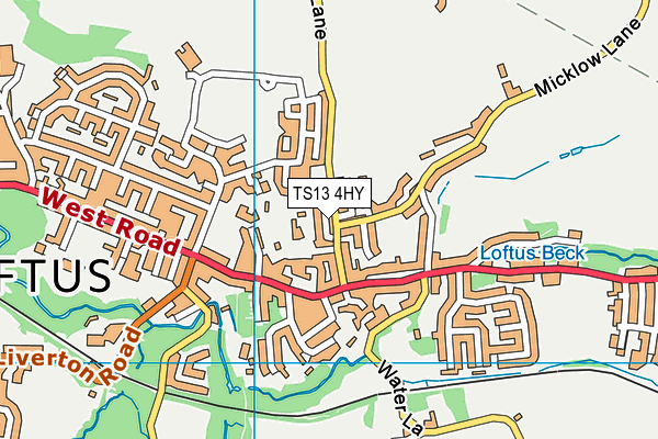 TS13 4HY map - OS VectorMap District (Ordnance Survey)