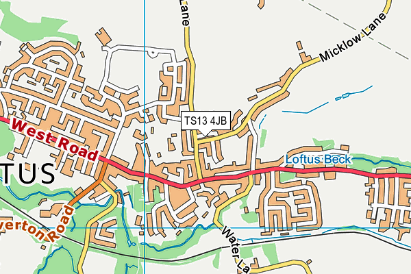 TS13 4JB map - OS VectorMap District (Ordnance Survey)