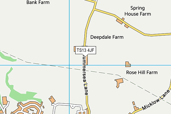 TS13 4JF map - OS VectorMap District (Ordnance Survey)