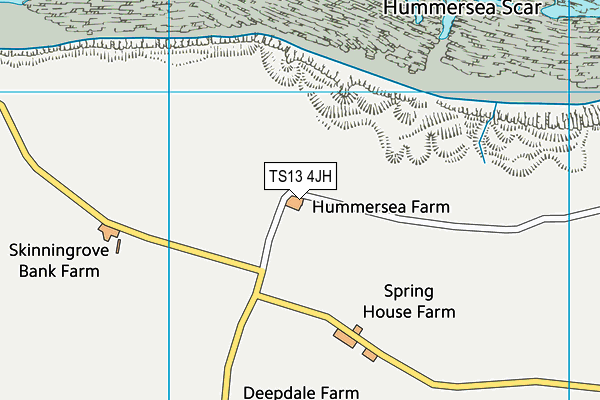 TS13 4JH map - OS VectorMap District (Ordnance Survey)