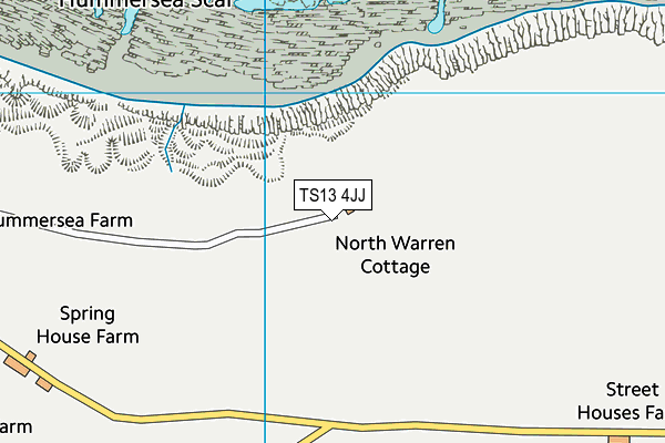 TS13 4JJ map - OS VectorMap District (Ordnance Survey)