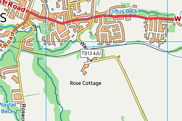 TS13 4JU map - OS VectorMap District (Ordnance Survey)